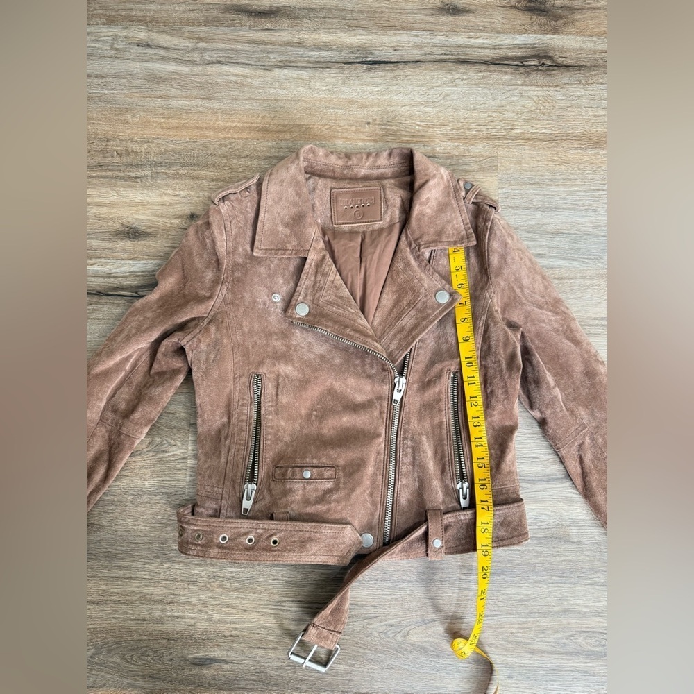 BLANKNYC Morning Suede Moto Jacket French Taupe Sz S - Picture 8 of 11